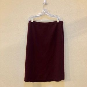Wool knit pencil skirt